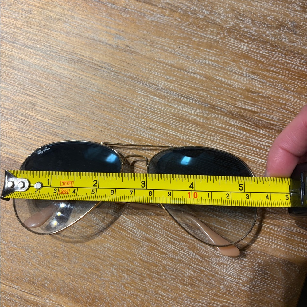 Ray-Ban Gold and Blue Aviator Sunglasses - Picture 3 of 5